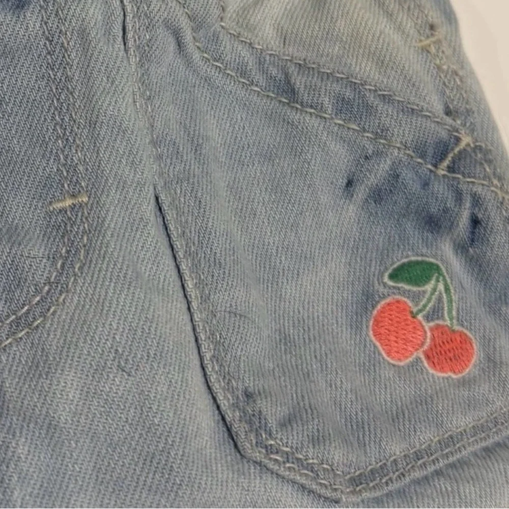 Vintage Y2K OshKosh Bgosh Denim Overall Romper Baby Infant 9-12 Months Blue